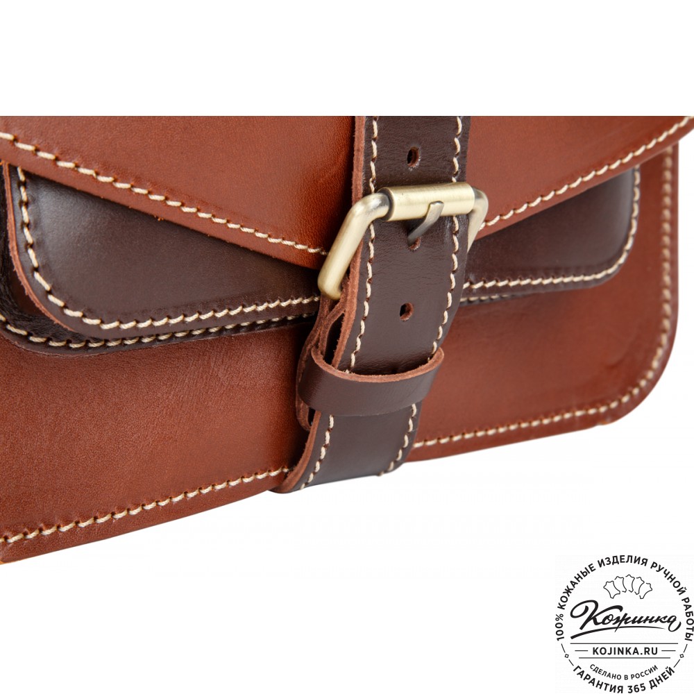 Кожаная  сумка "Виктория" (коричневая)